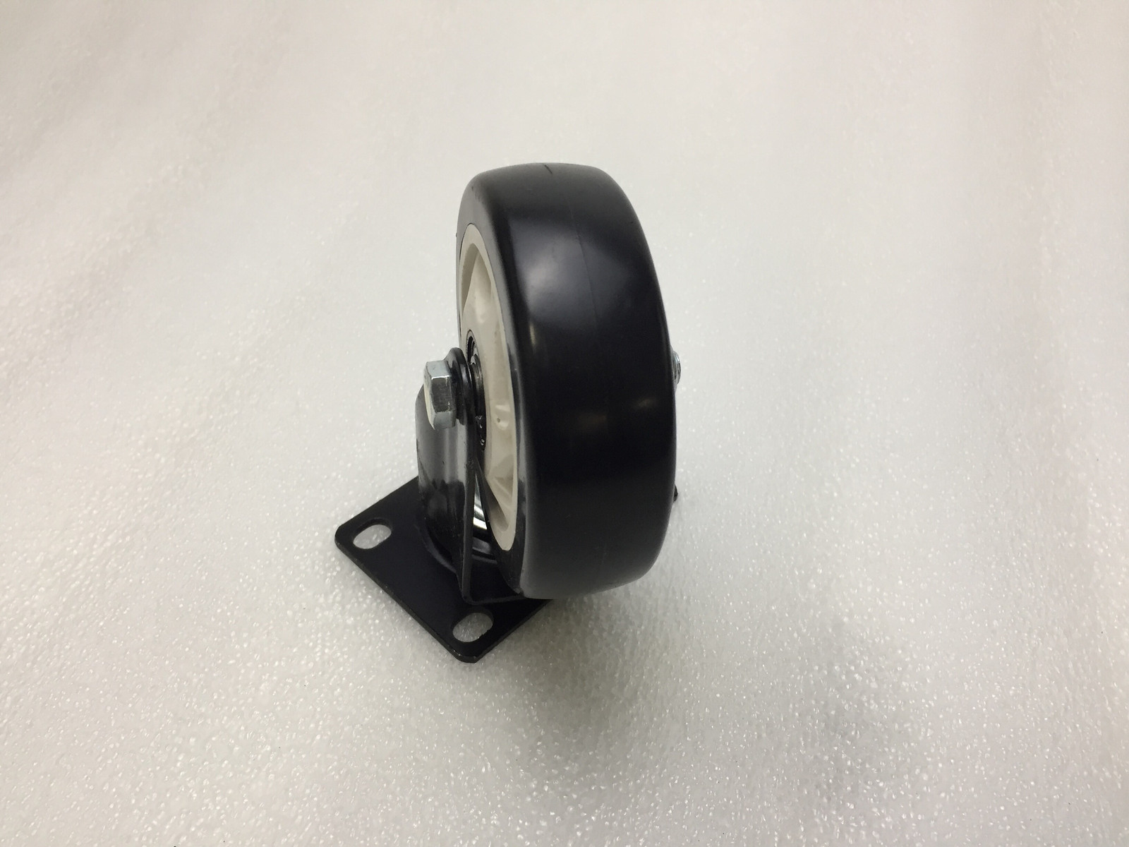 Unbranded 4" Dx1 .5" W Black Swivel Caster Wheel w/ 4'' x 2.5" Top Plate NO Stop