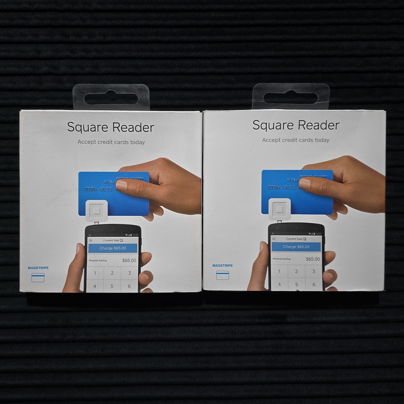 Lot of 2 Square Magstripe Credit Card Readers Mobile POS (New & Sealed)