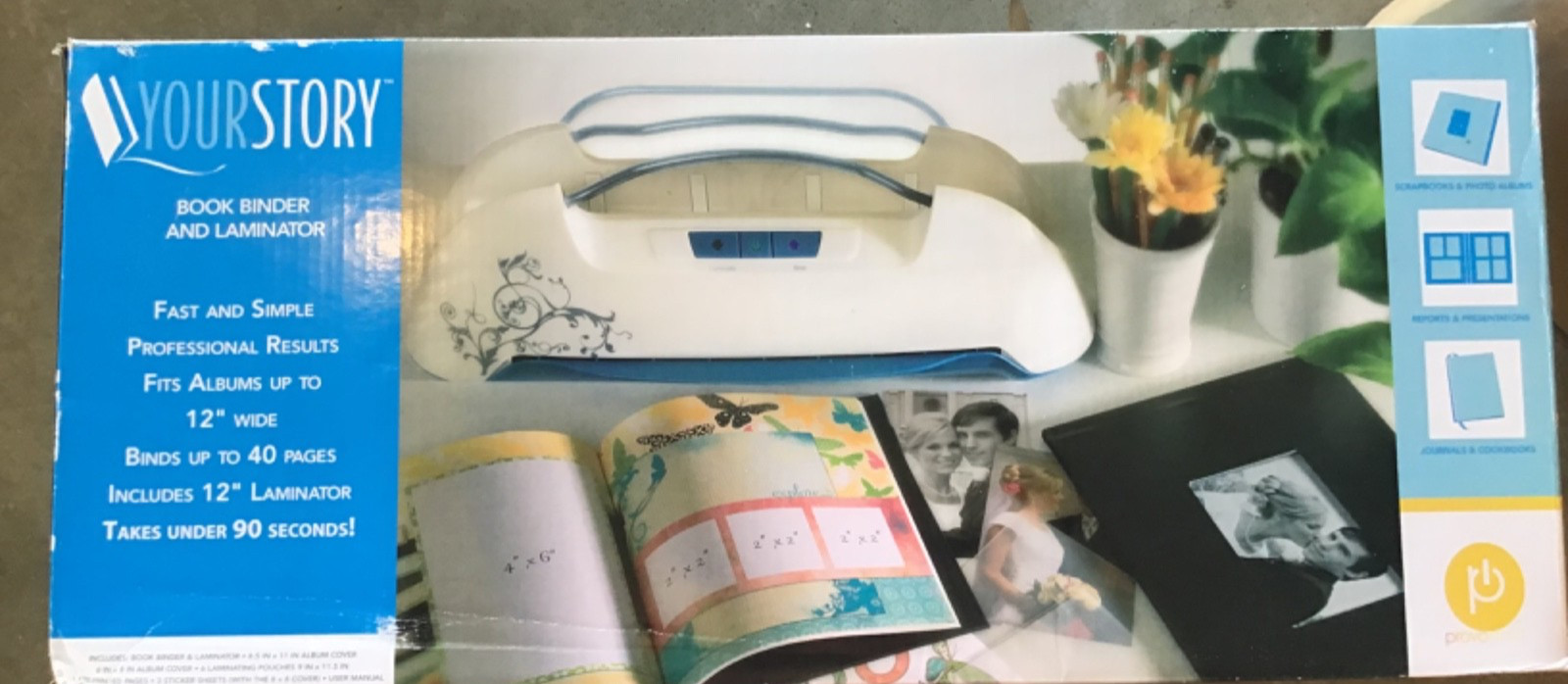 Laminator Your Story Book Binder Laminator w/ Laminating Pouches Album Cover NEW