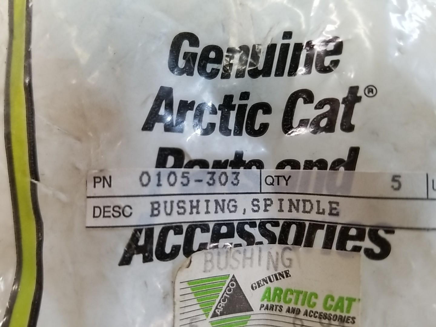 NOS OEM ARCTIC CAT SPINDLE BUSHING 0105-303 ARTIC