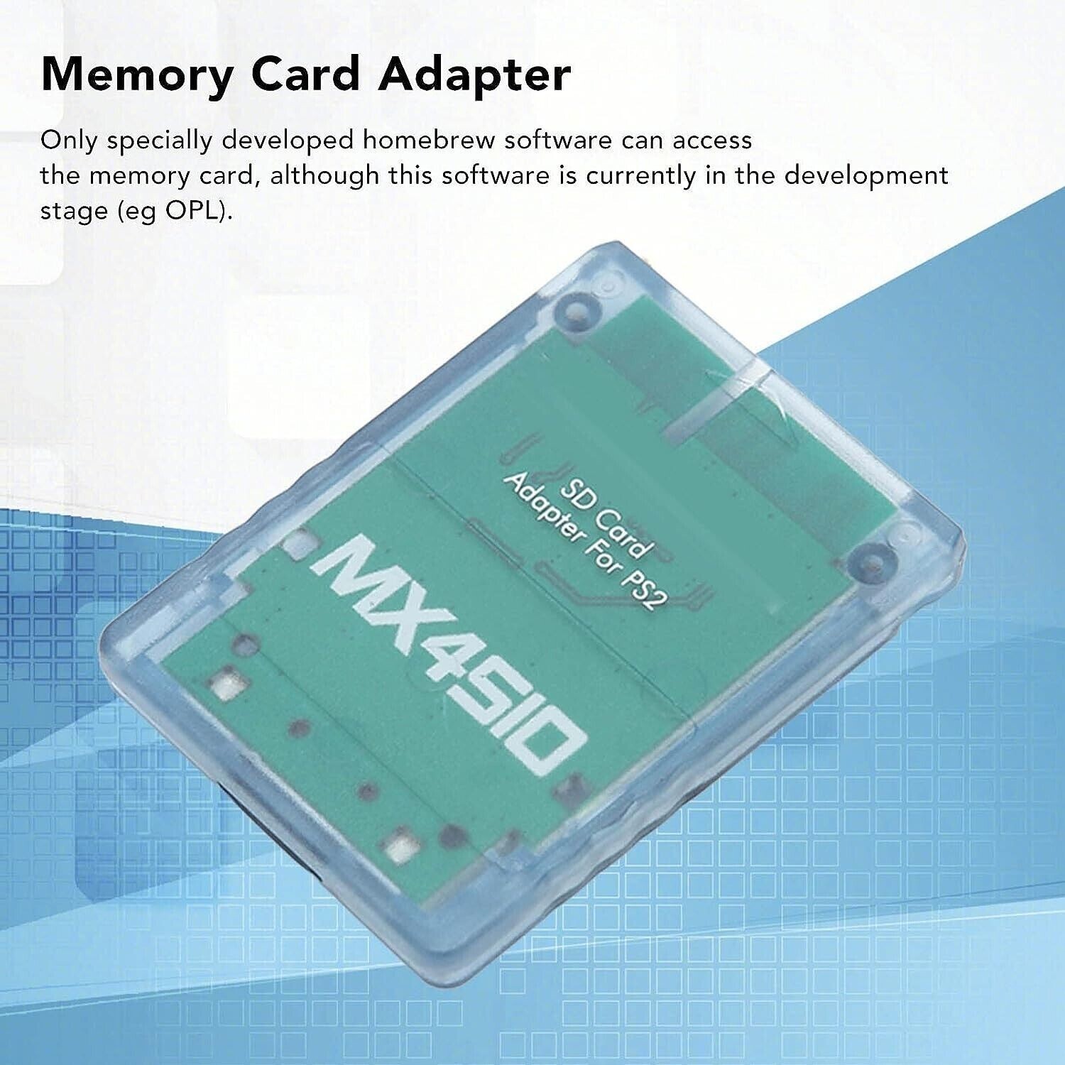 MX4SIO SIO2SD Micro SD Adapter PS2 Memory Card Expansion SIO Replacement Clear