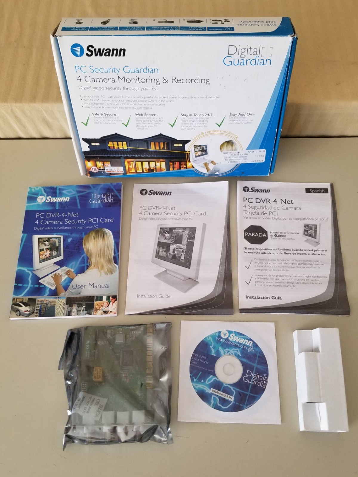 Swann Digital Video Security PCI Surveillance Card 4-Channels *New*