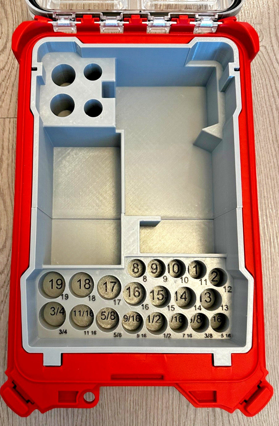 Milwaukee M18 3/8" Compact Impact PACKOUT Insert W/ Socket Organizer 3D