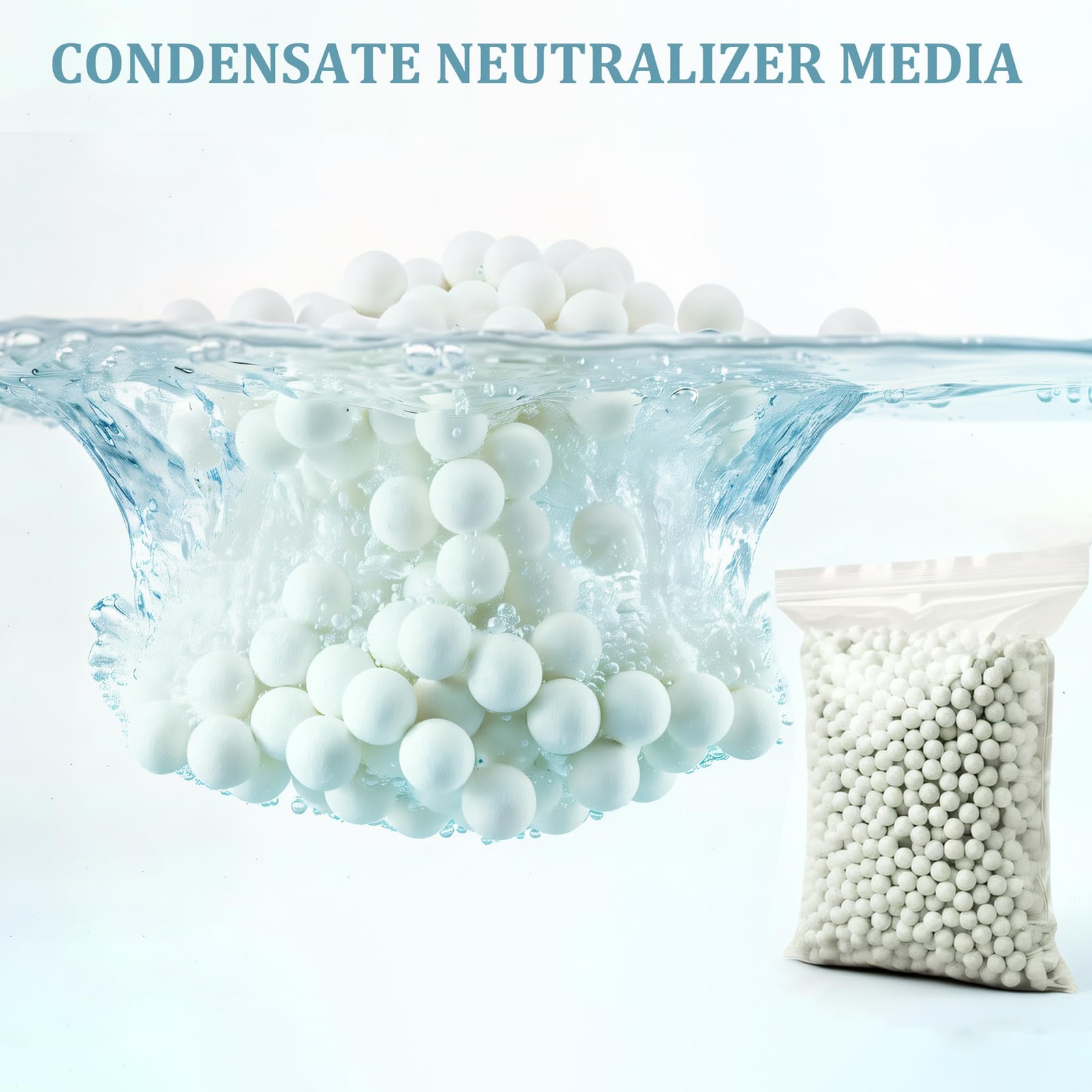 Condensate Neutralizer, 3.3 Lbs Condensate Neutralizer Refill Media Pellets 7...