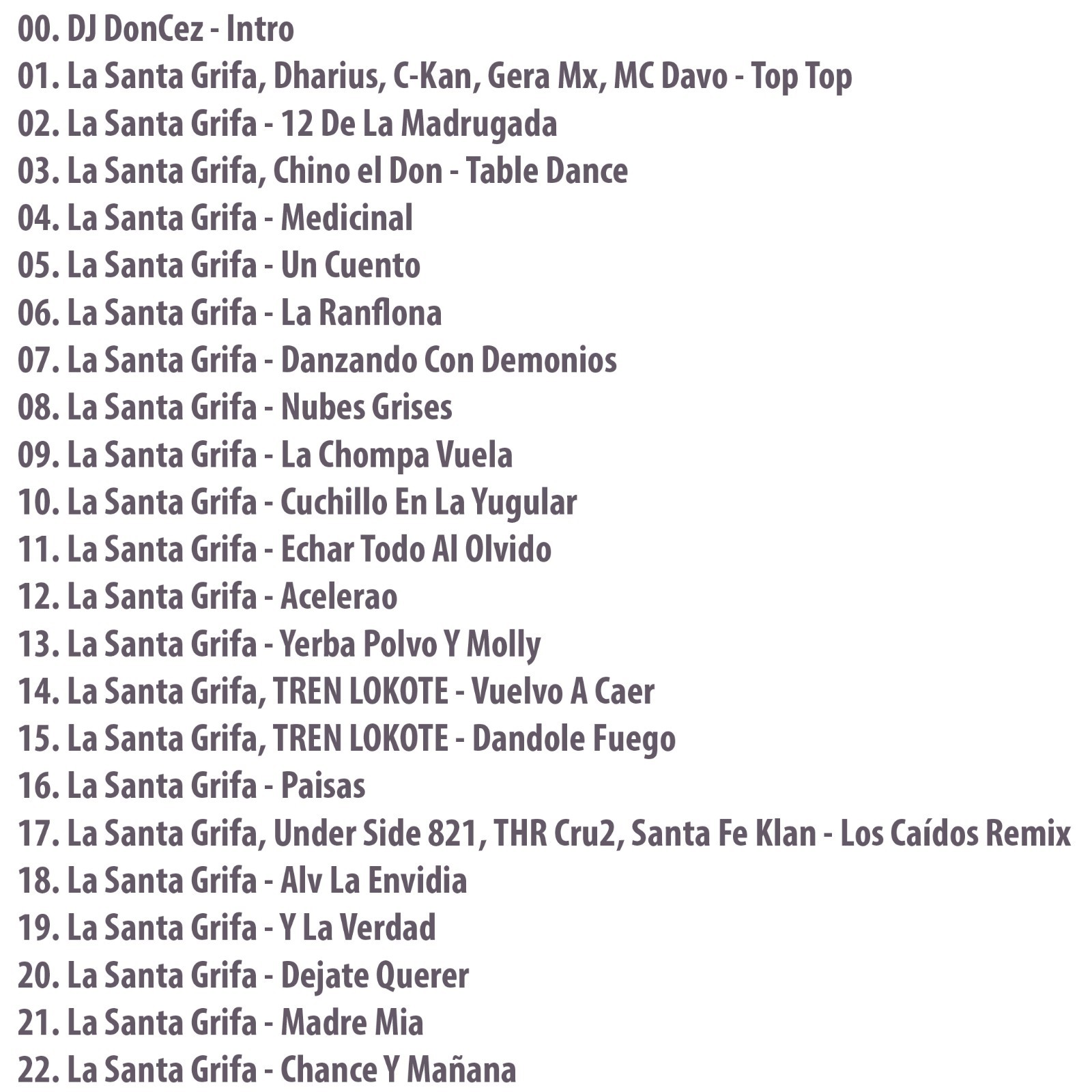 DJ DonCez - La Santa Grifa Mega Hits