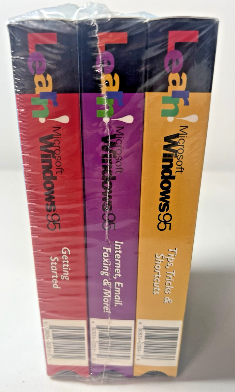 Microsoft Learn Windows 95 New Sealed 3-Pack Certified Professional VHS
