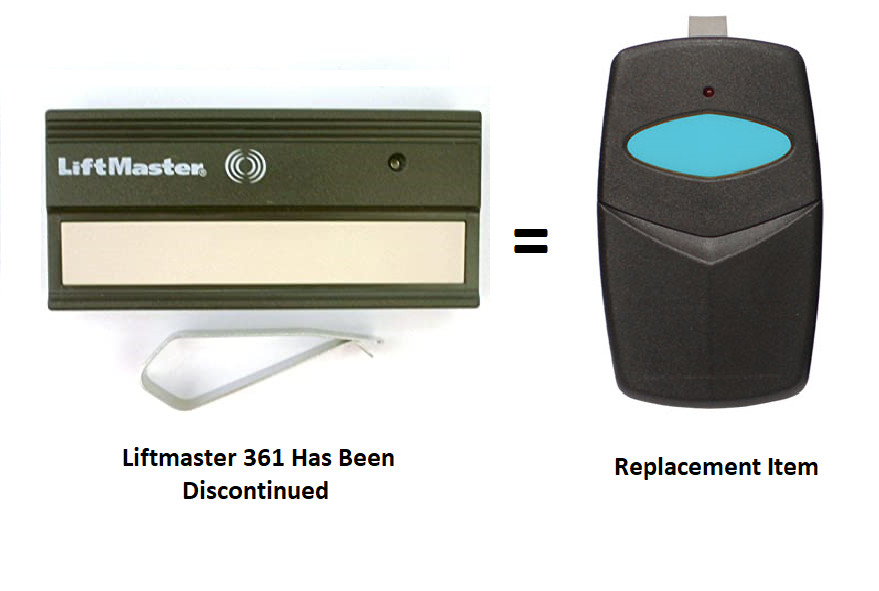 Liftmaster 361LM 2-Pack Remote Control - 1 Button 9 Code Switch Remote 315MHz