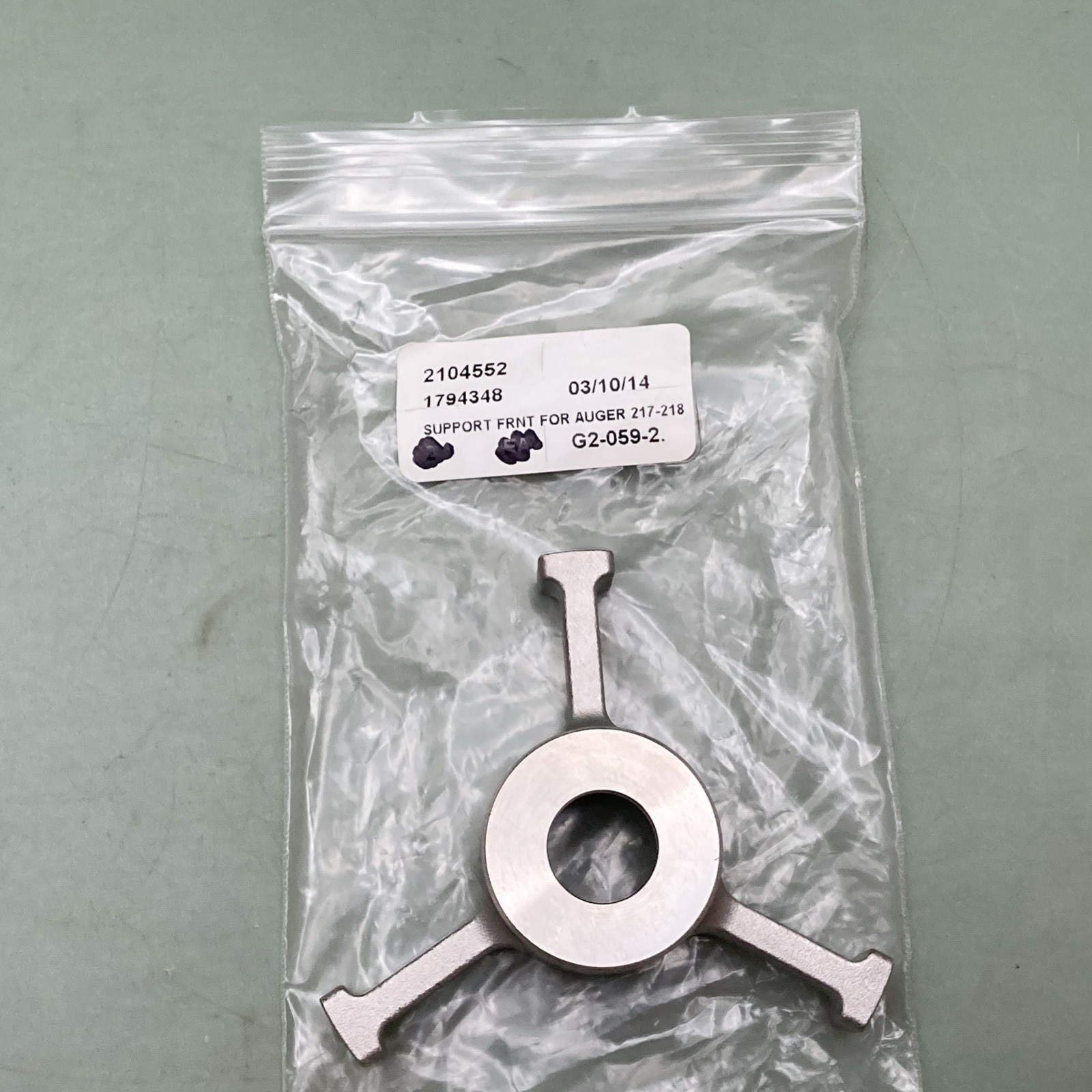 NEW GENUINE STOELTING 2104552 FRONT AUGER SUPPORT