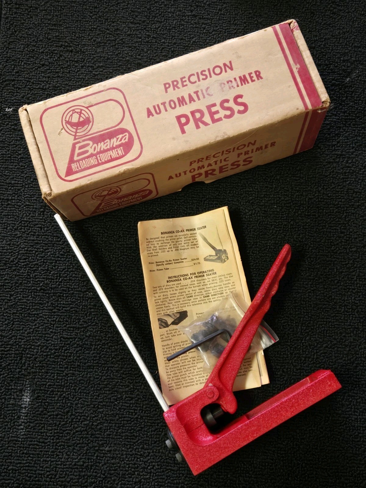 Bonanza  CO-AX PRIMER SEATER W/ SHELLHOLDER JAWS Nice Condition!