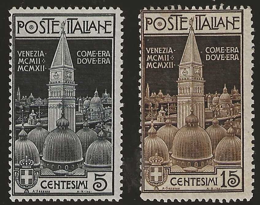 1912 Kingdom of Italy - Complete set Bell Tower of Venice MNH**