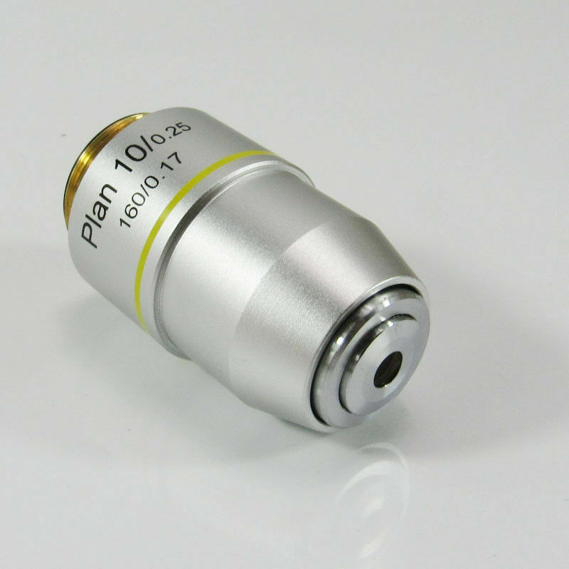 Universal RMS Thread PLAN Objective Lens 160/0.17 for Biological Microscope 1PC