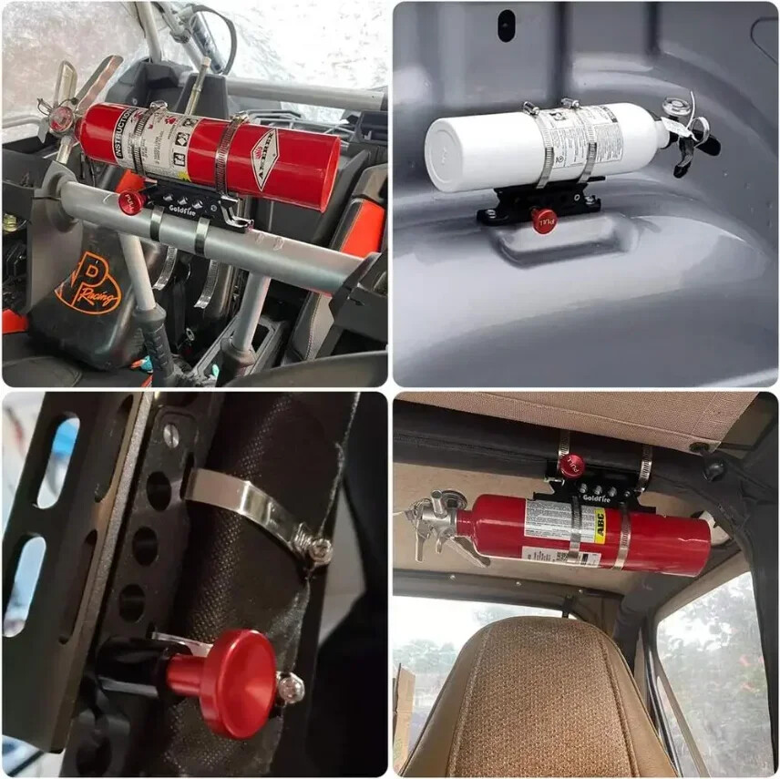 For Jeep JK UTV Car Roll Bar Fire Extinguisher Holder Mount Bracket Adjustable#