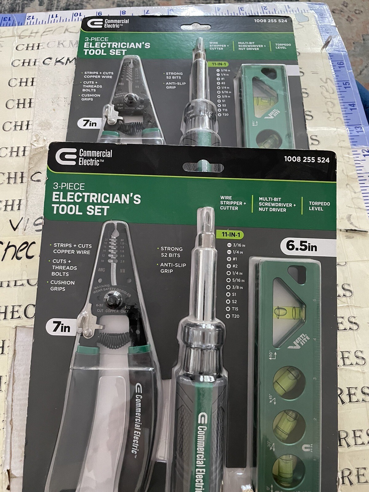 2X COMMERCIAL ELECTRIC 3 PIECE ELECTRIANS TOOL SET 1008255524 NEW
