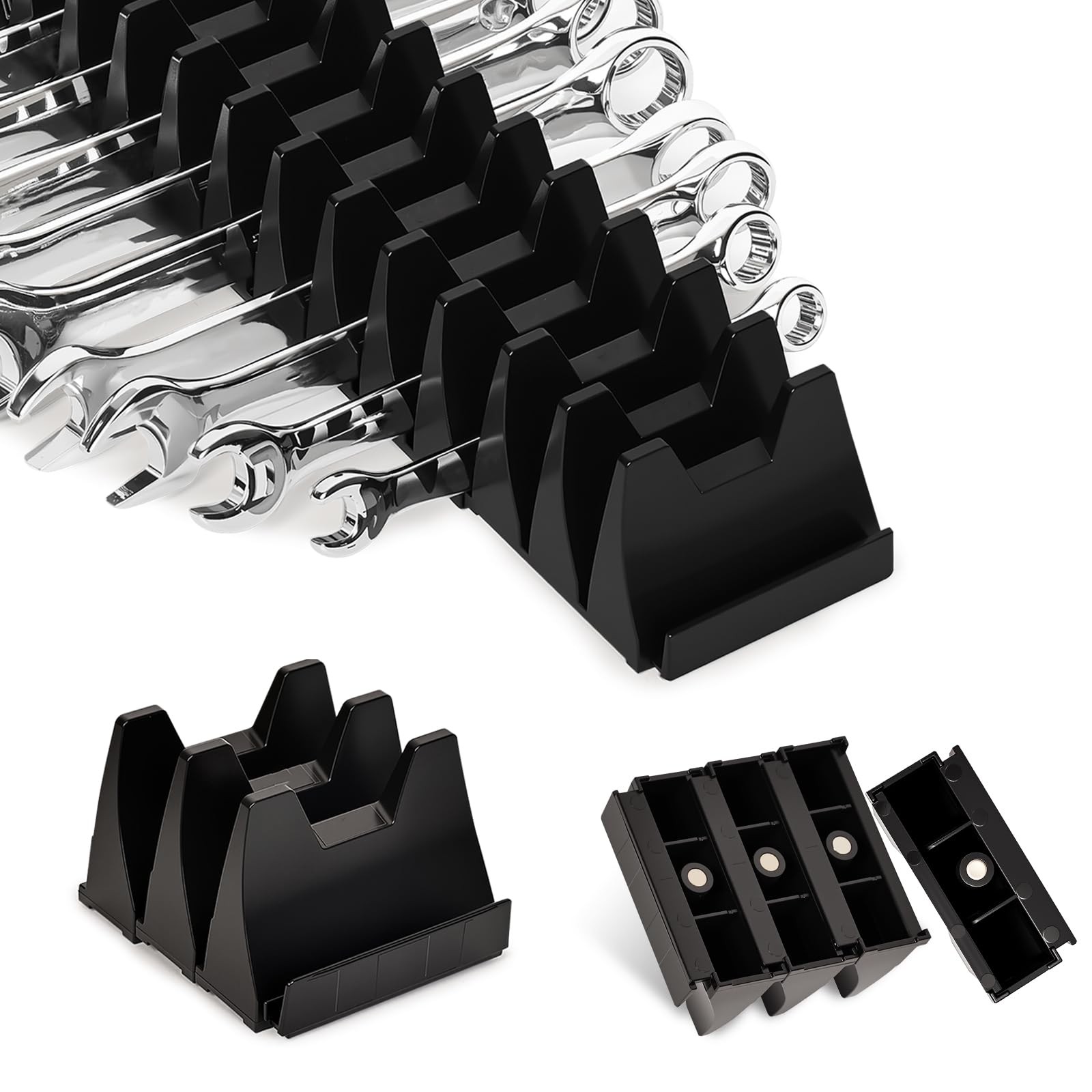 60 pcs Magnetic Modular Wrench Organizer Wrench Holder  Wrenchs Tool Organize...