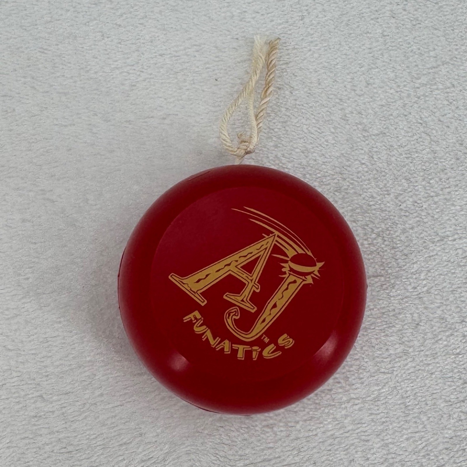 Vintage AJ Funatics Yo-Yo Red & Gold Graphic 90's Retro Novelty Toy Skill Game