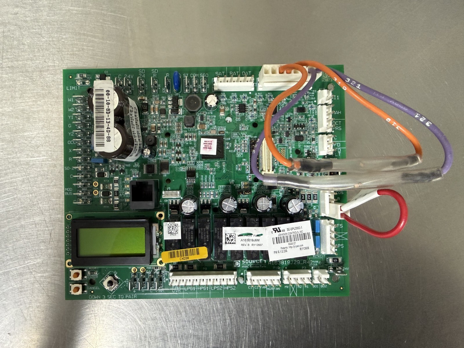 Johnson Control / York OEM Control Board A163819J29_R4  SE-SPU2002-1  A163819J6M