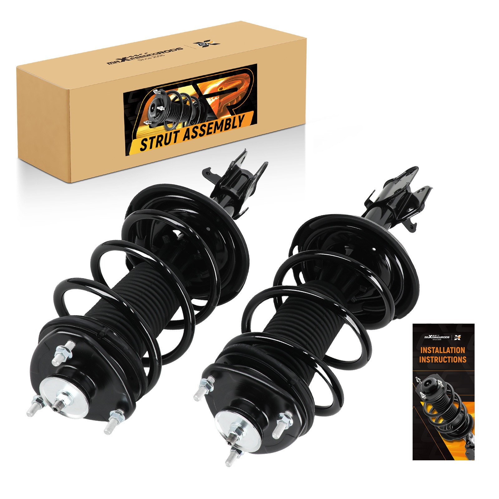 Front 2pcs Loaded Struts Shocks with Spring For Honda Ridgeline 2006-2014 172344