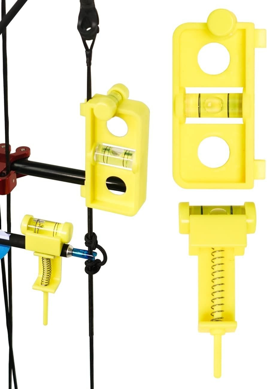 Durable Yellow Archery Bow Tuning String Level Combo Kit for Ambidextrous Use