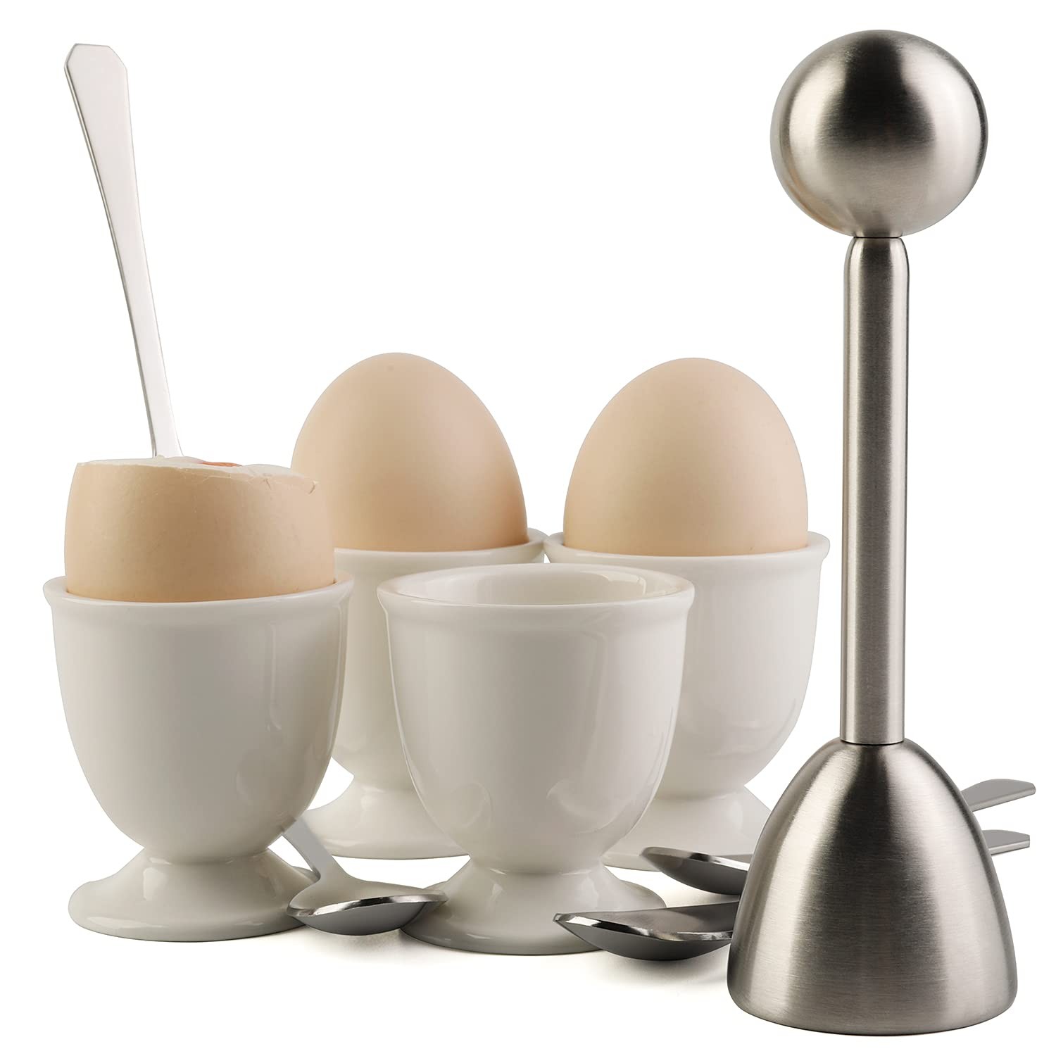 Egg Cracker Topper Set for Soft Hard Boiled Eggs Shell egg cracker set