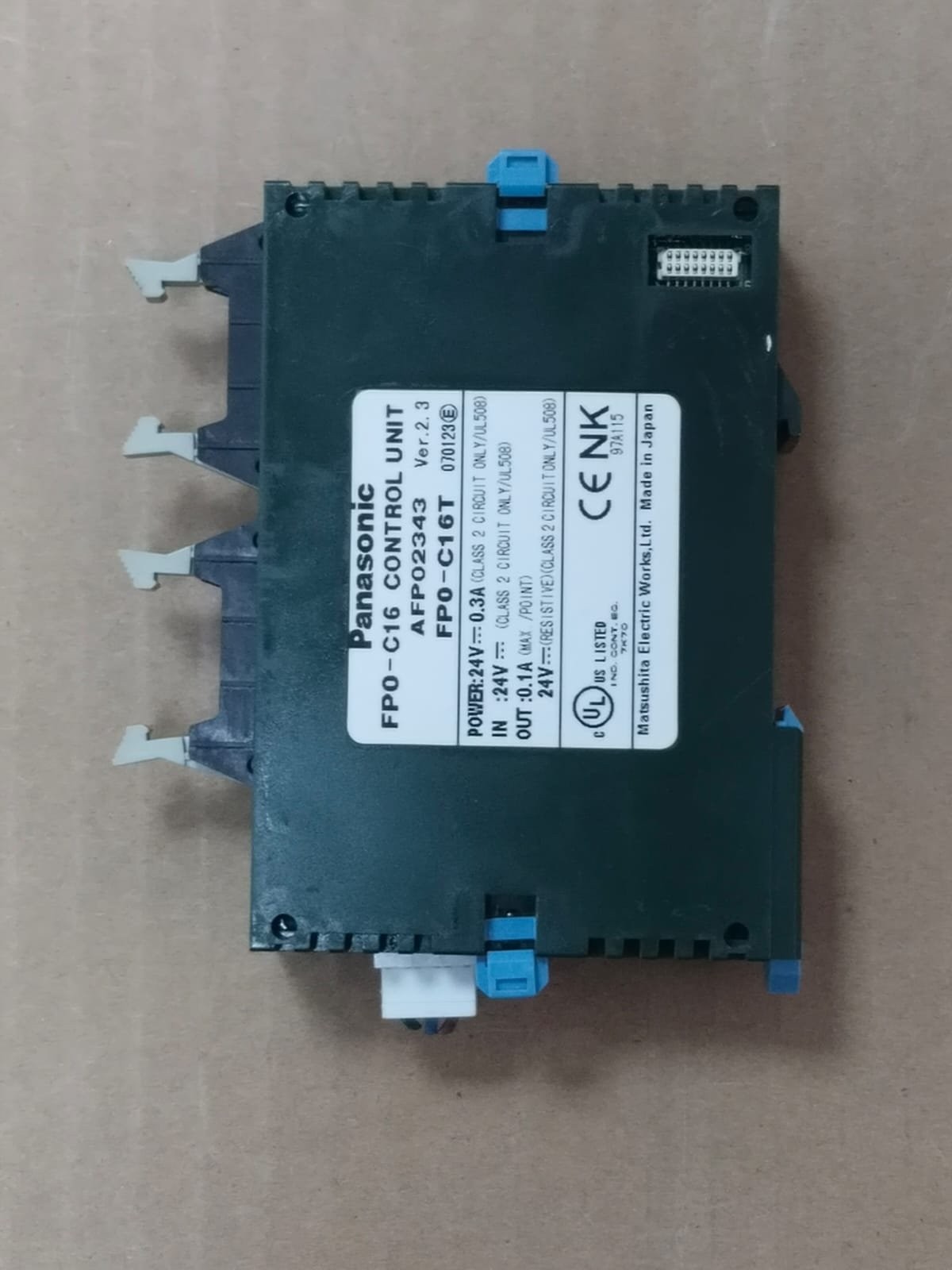 Panasonic AFP02343 Ver.2.3 CONTROL UNIT 24V 0.1A FPO-C16