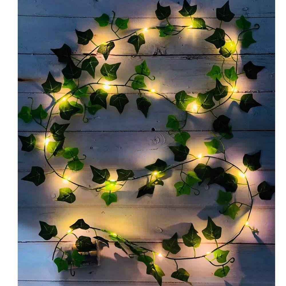 Fielegen 4 Pack Vine with Lights, 80 LED Artificial Ivy Leaf (4 Pack)