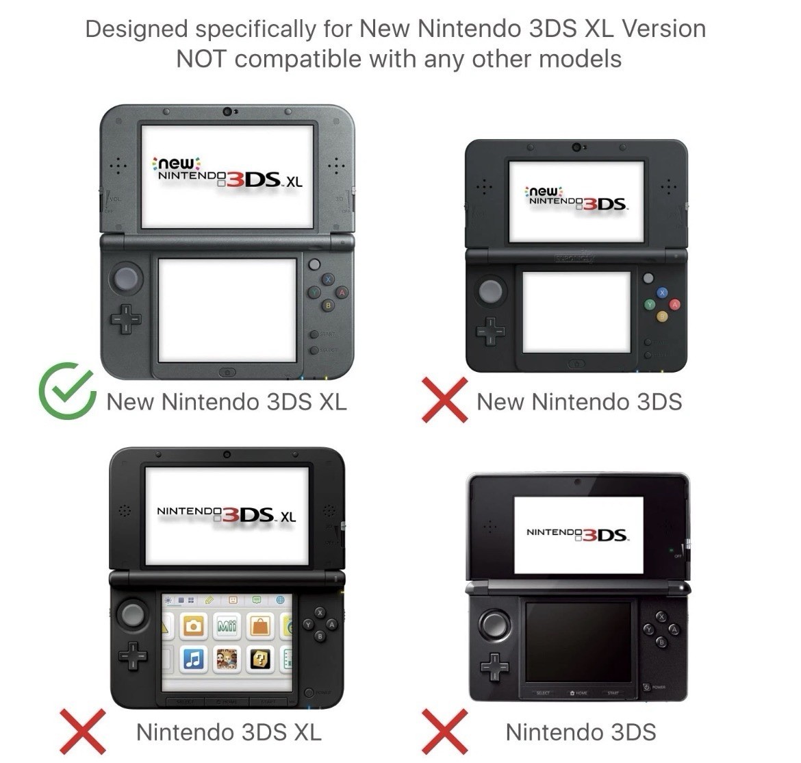 Nintendo New 3DS XL Hand Grip Protective Cover Controller Grip Case