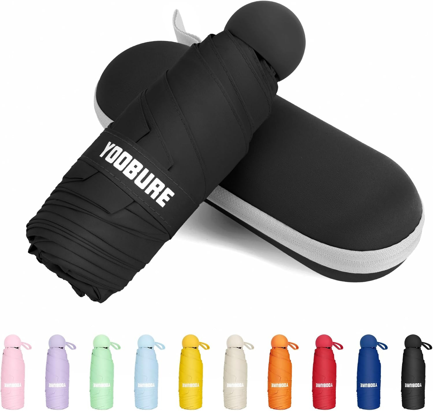 Travel Umbrella Portable Compact Umbrellas, Pocket Mini for Purse, Umbrellas for