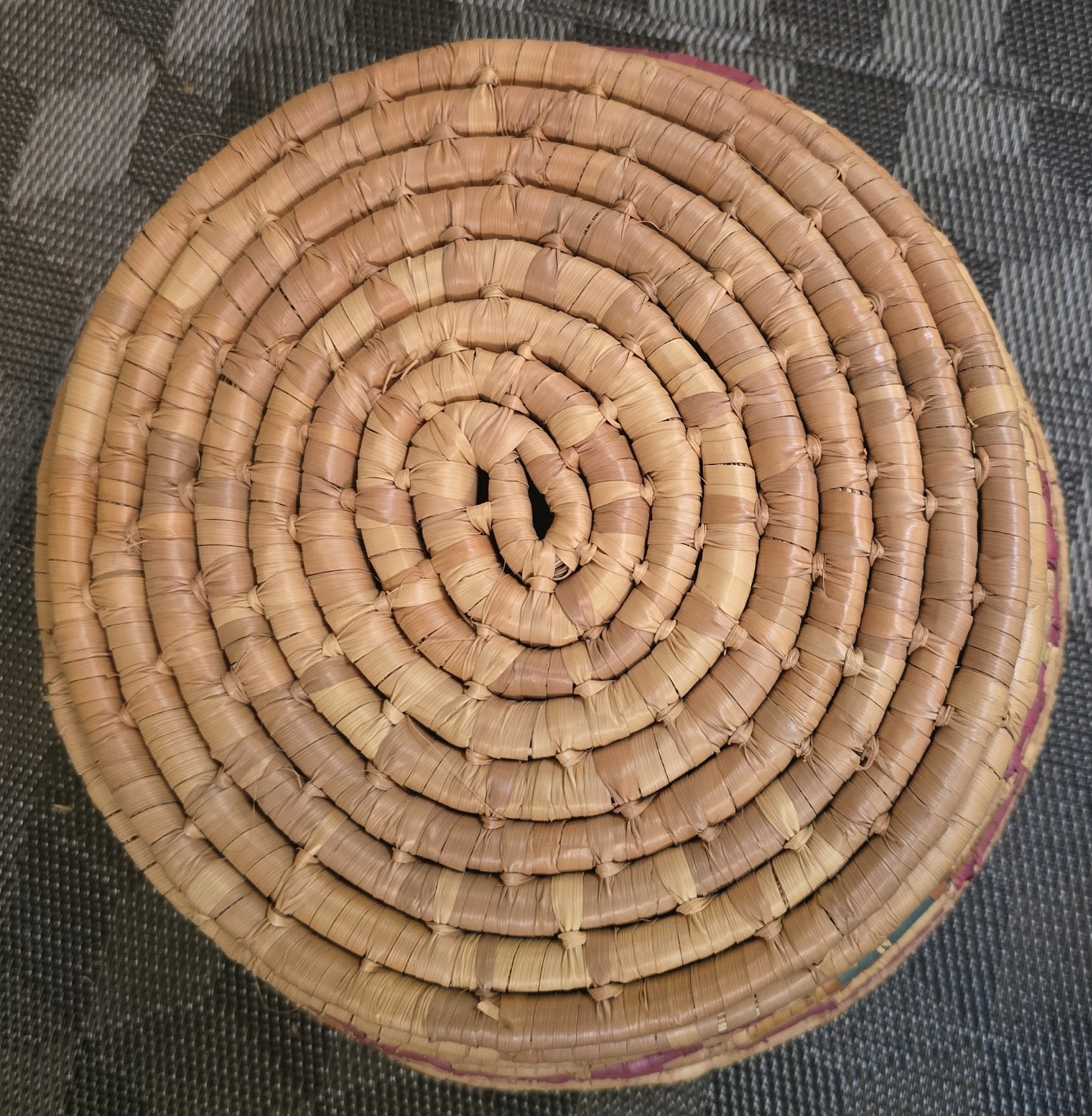 Round Woven Basket 8.75" Top Diameter; 7" Bottom Diameter; 3.25" Depth