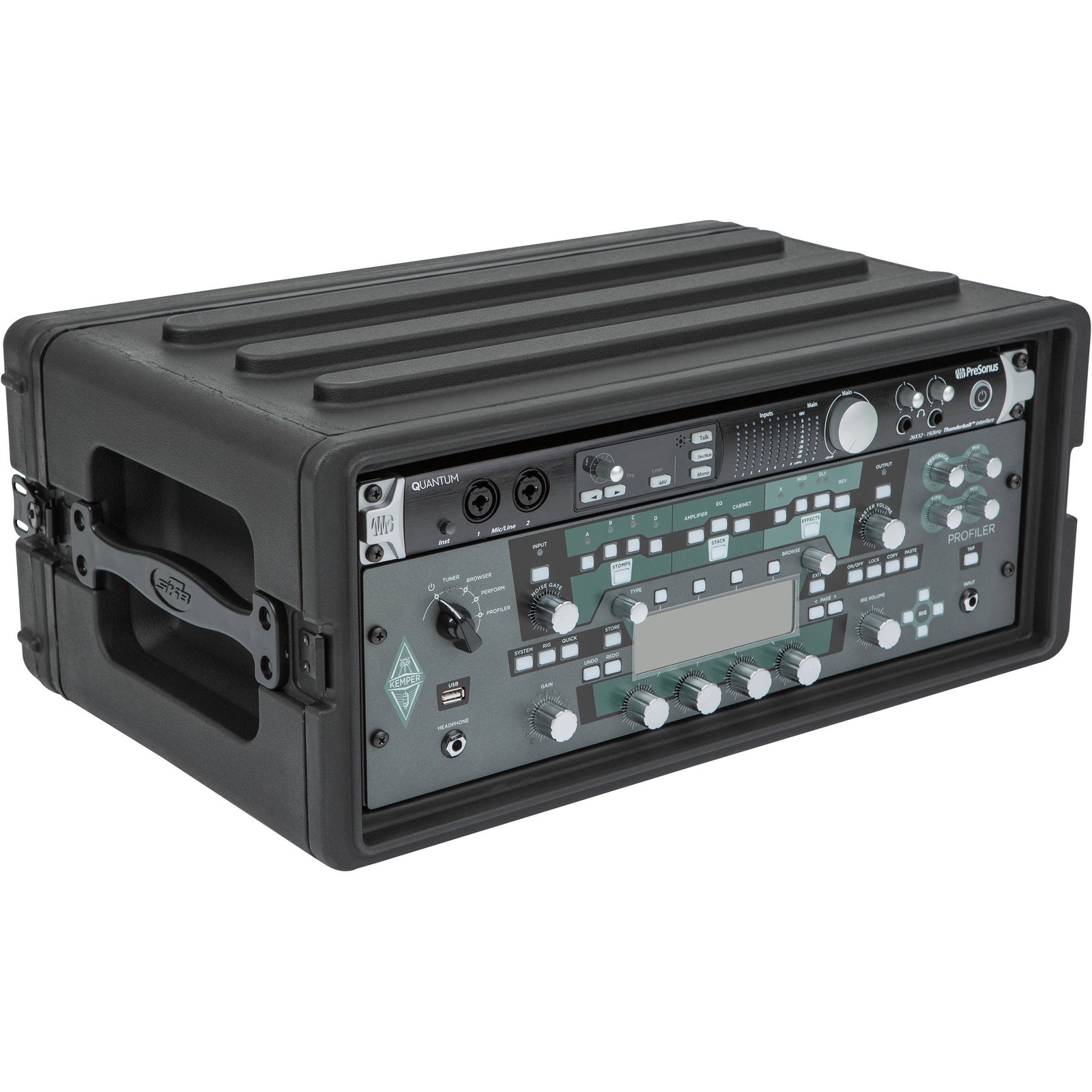 SKB 1SKB-R4S 4U 12.25" Deep Roto-Molded Shallow Audio Rack Case