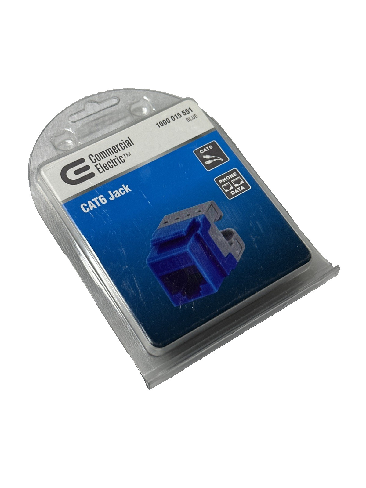 Commercial Electric Cat6 Keystone Jack Blue – New - Sealed