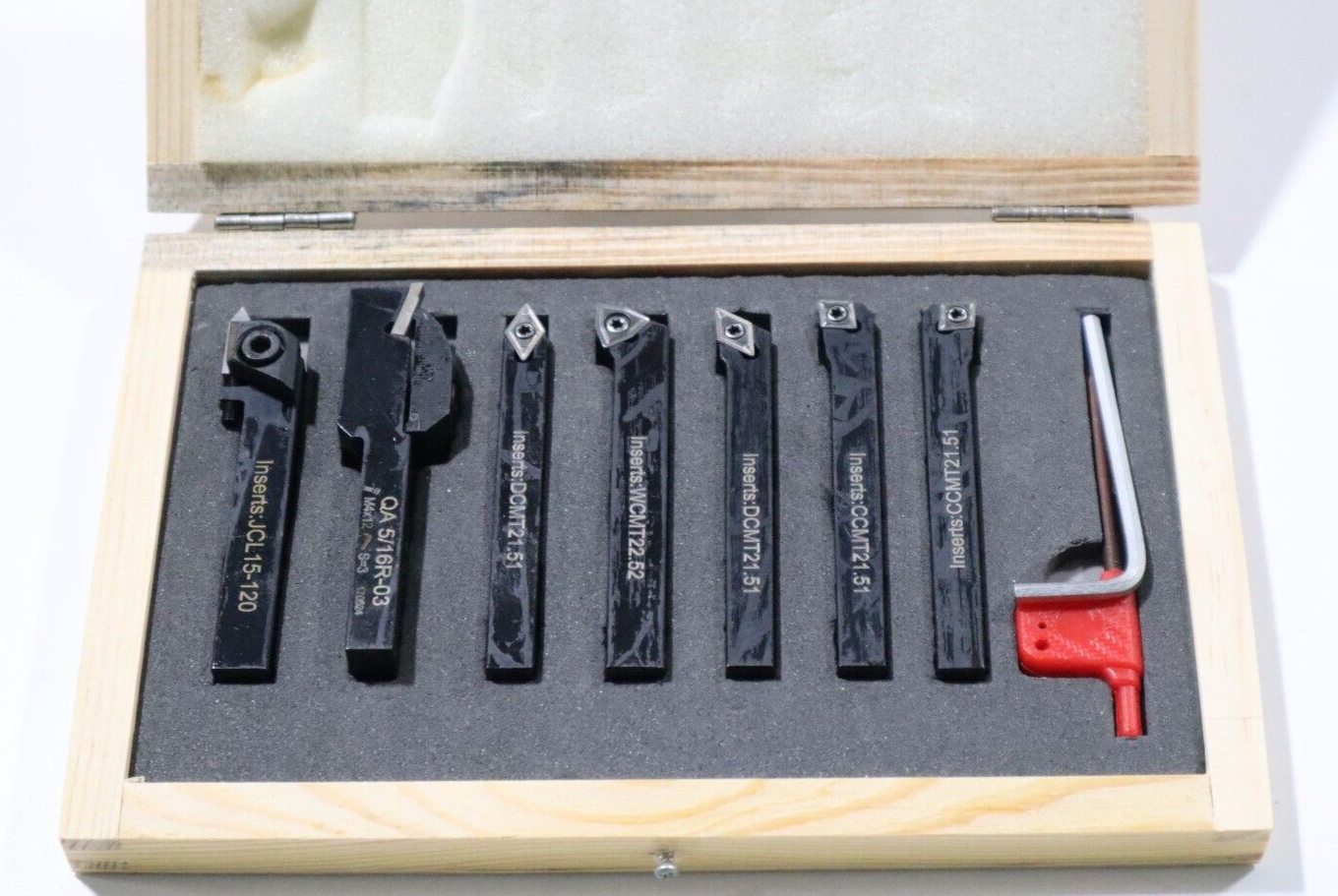 7 PC SET, 5/16" INDEXABLE TURNING TOOLS W/ CARBIDE INSERTS INSTALLED L188