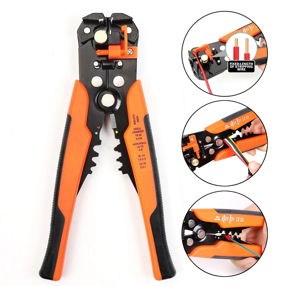 Self Adjusting Insulation Wire Stripper Cutter Crimper Cable Stripping Tools
