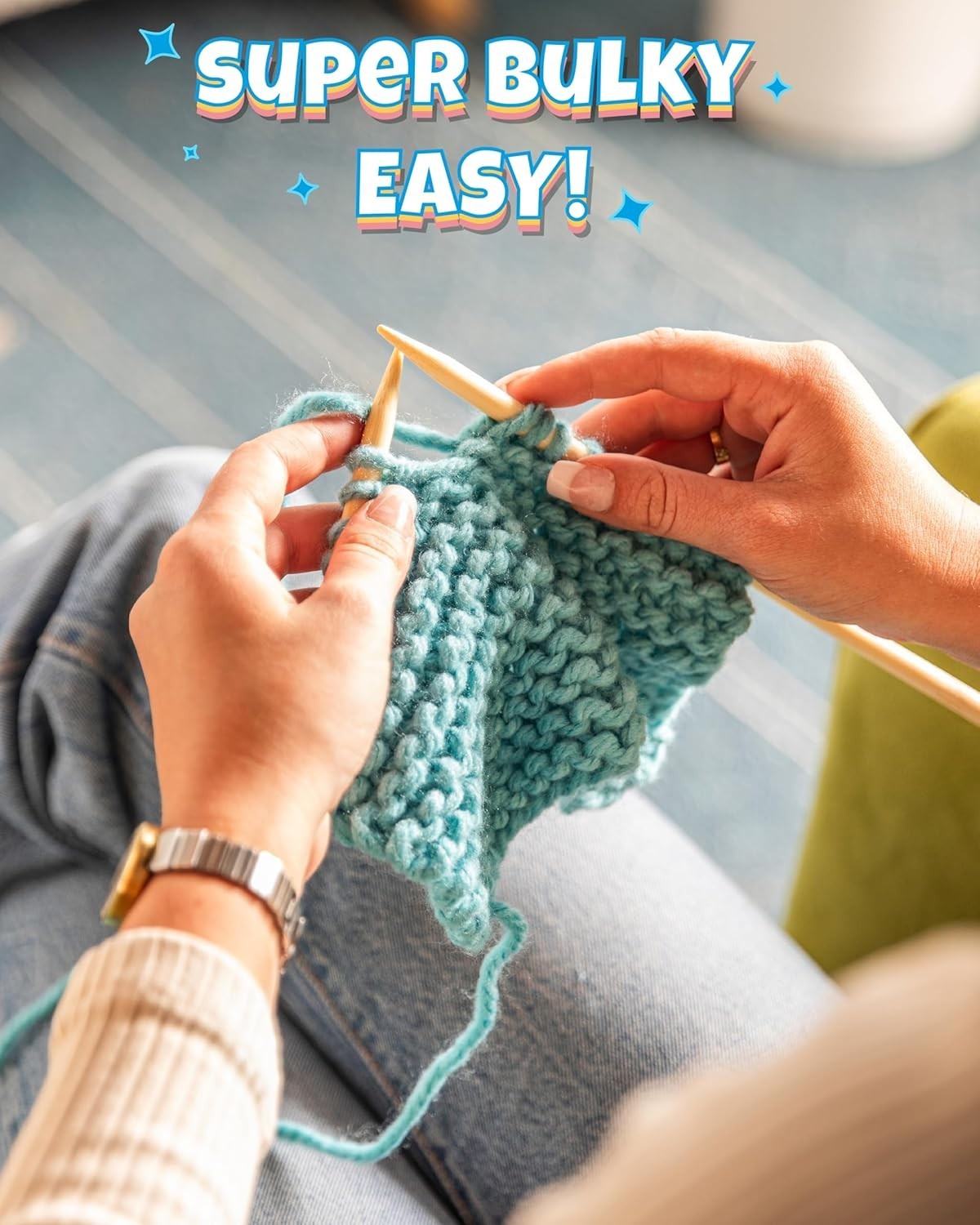Complete Knitting Kit for Beginners - Learn to Knit Kit with Knitting Accesso...