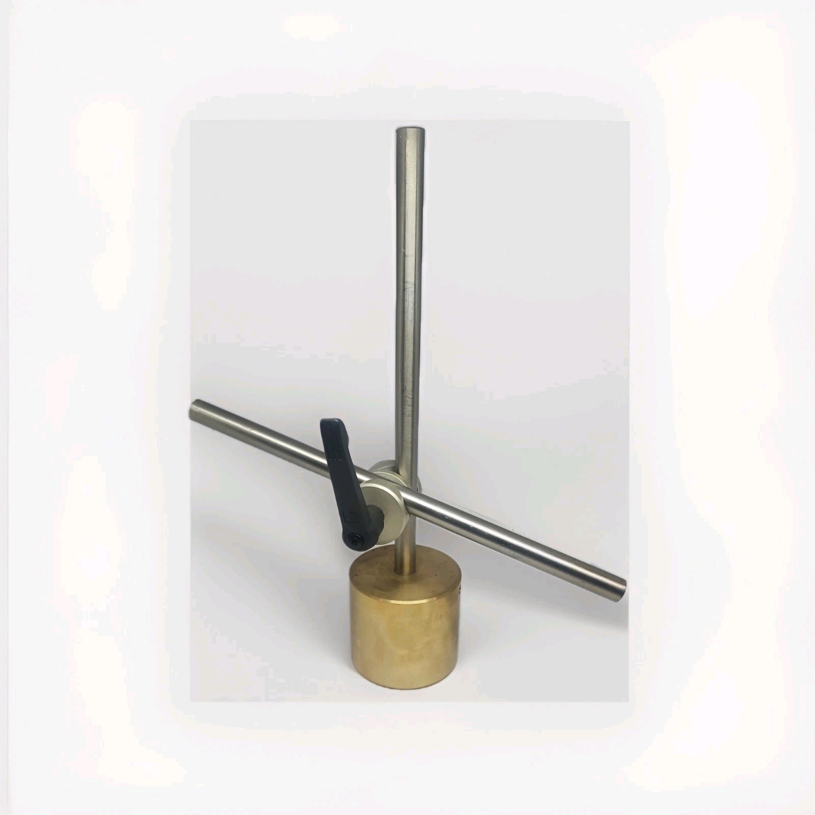 Indicator Test Stand Solid Brass Base 5/8" Rod Toolmaker Made Approx 9 lbs
