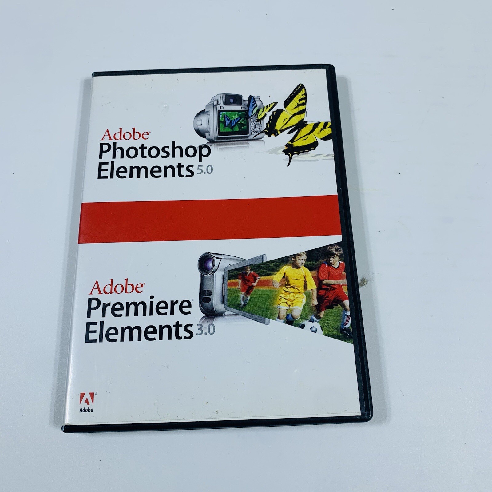 Adobe Photoshop Elements 5.0 Premiere Elements 3.0 PC Software w/ Serial Numbers