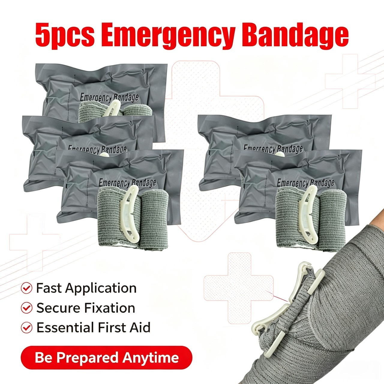Emergency Pressure Bandage Lot 4'' Compression Bandage Tactical Trauma Dressing