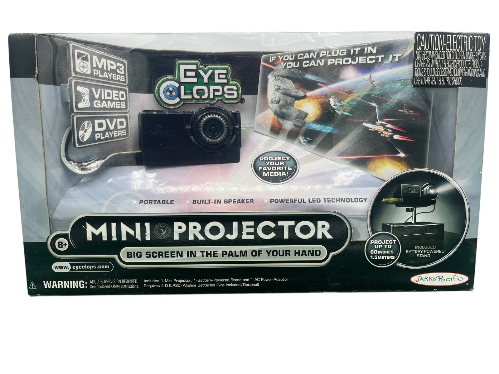 EyeClops | Mini Projector | Video Projector by Jakks Pacific | New