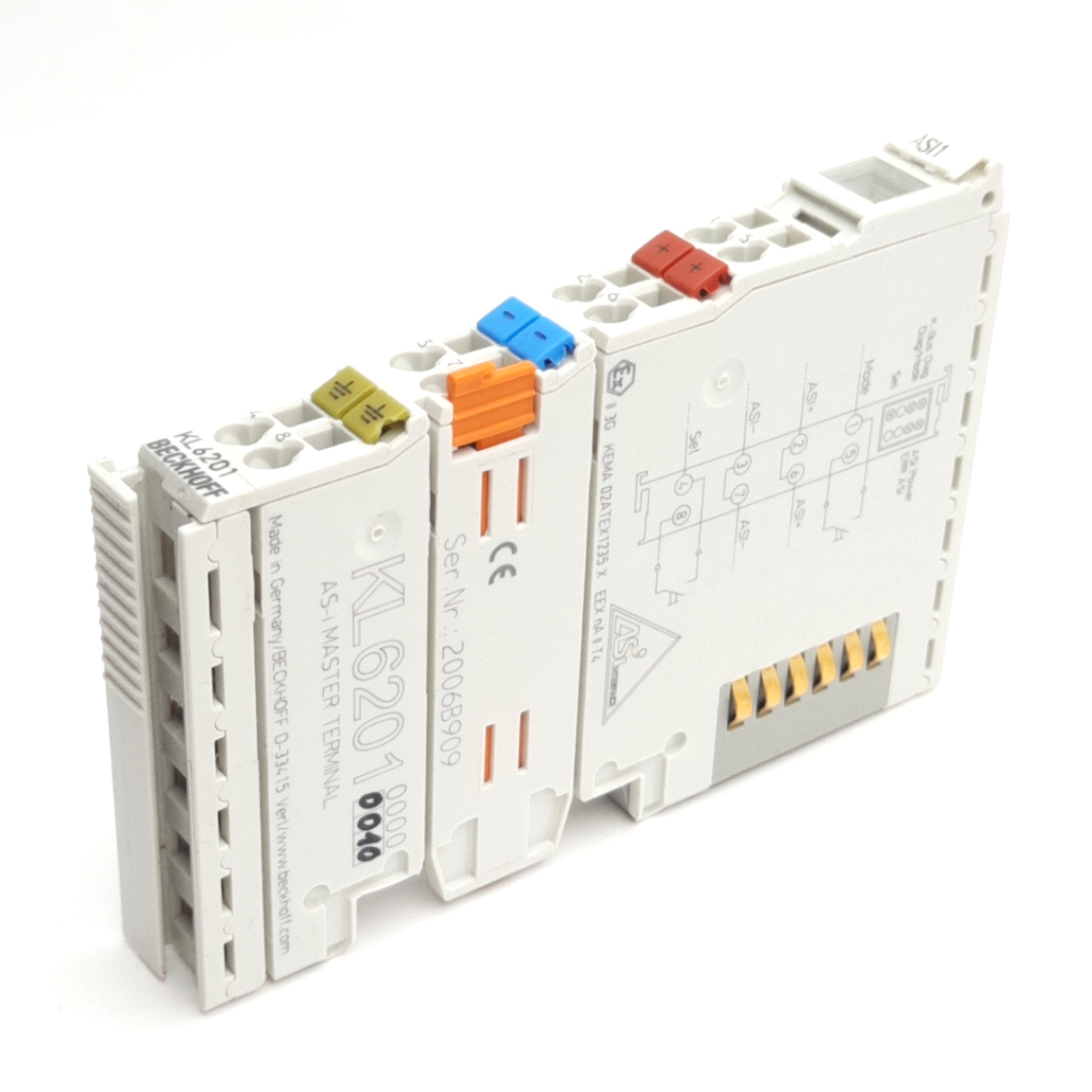 Beckhoff KL6201 AS-i Bus Terminal, Communication Interface, 1-Channel, 2-Line