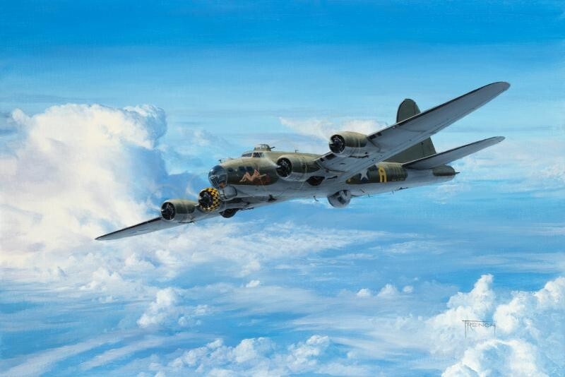 Sally B Boeing B-17 Flying Fortress IWM Duxford Aircraft Aviation Art Print