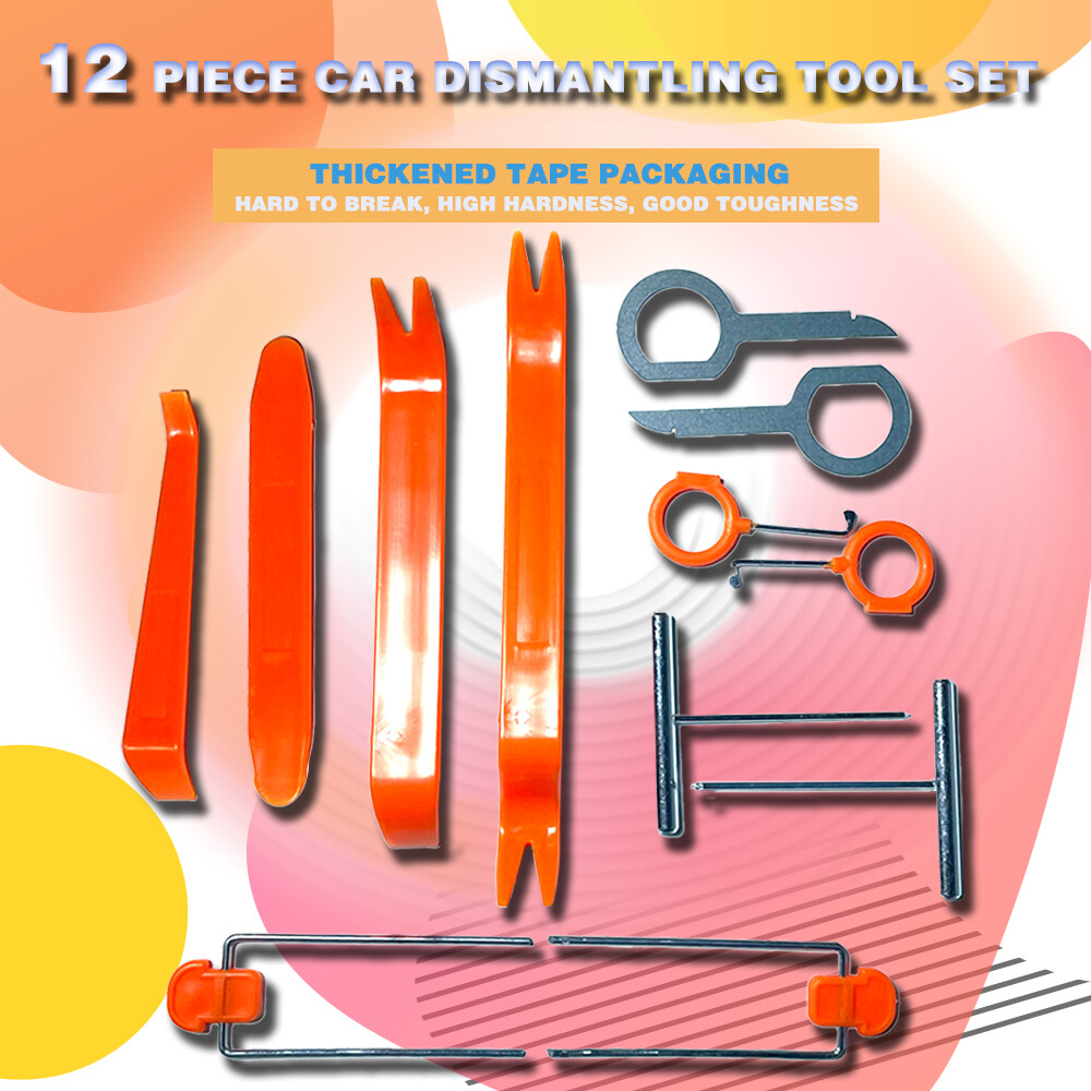 12 PCs Plastic Tools set Fit X4 Pry Panel Car Dashboard Trim Removal Tool