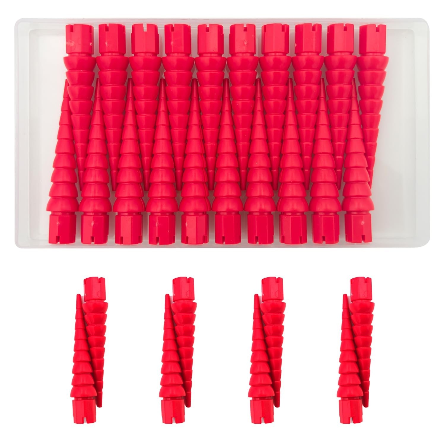 Red 20PCS Stripped Screw Hole Repair Anchor, Door Hinge Screw Hole Filler, Mu...