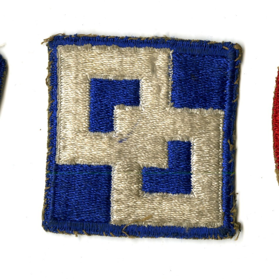 2nd Service Command White Back Patch WWII Vintage New York New Jersey