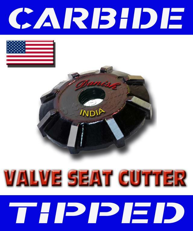 VALVE SEAT CUTTER KIT CARBIDE TIPPED 1.15/16",1.1/2"-45 +90 DEG + 9 mm Fedex Shp
