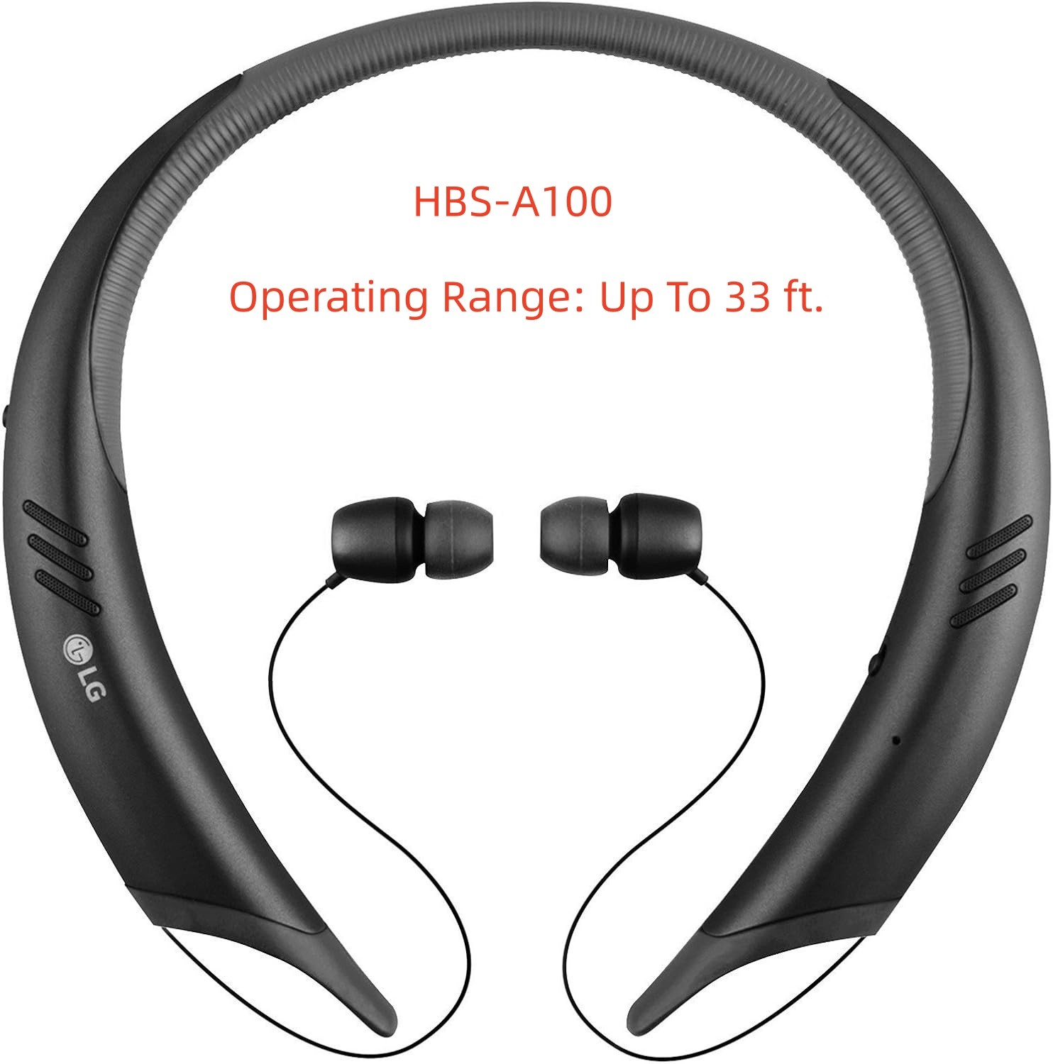 LG TONE Active+ HBS-A100 Wireless Stereo Headset Headphones Black