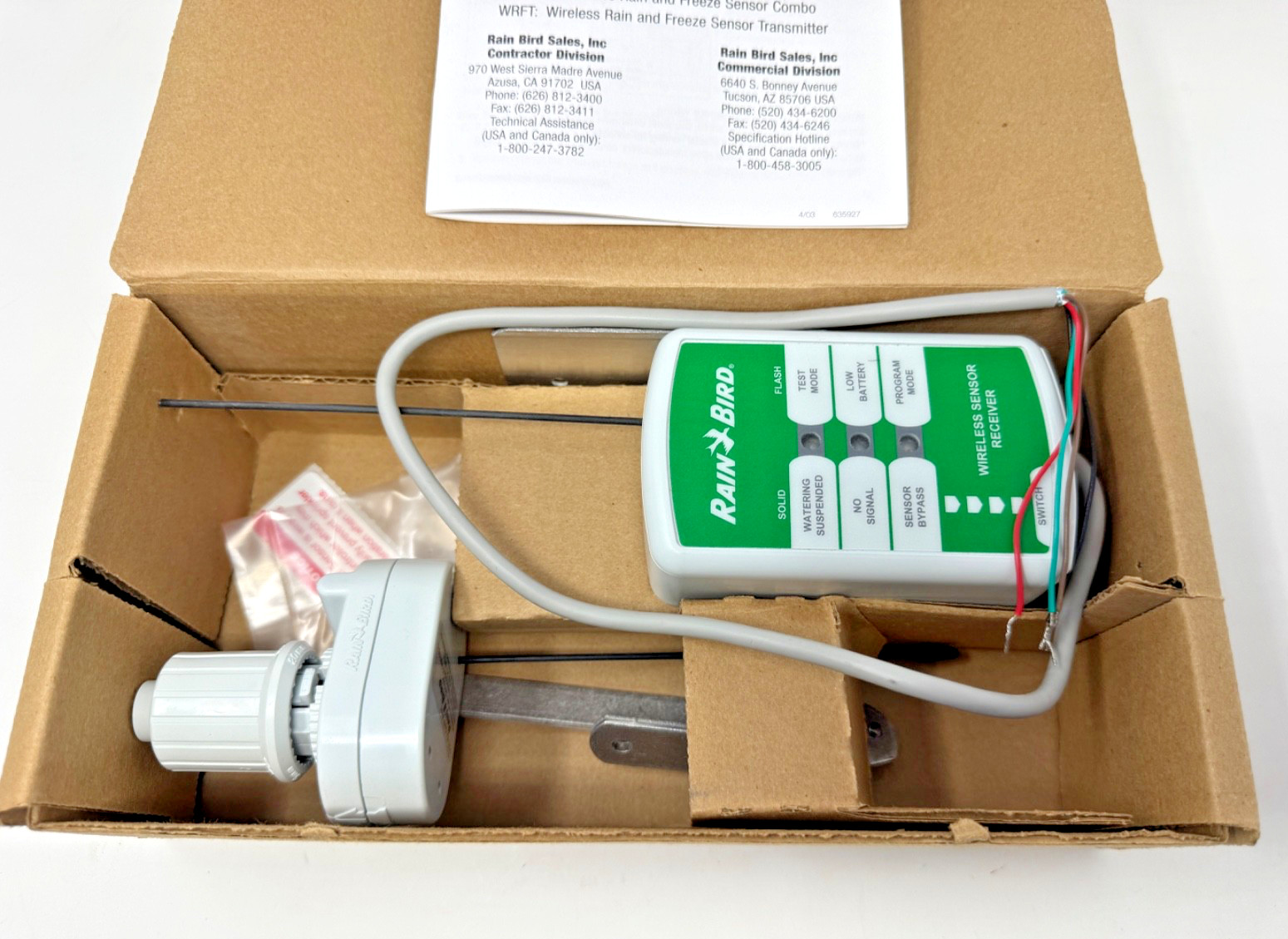 Rain Bird WR2 Series Wireless Rain & Wireless Rain/Freeze Sensor Combo