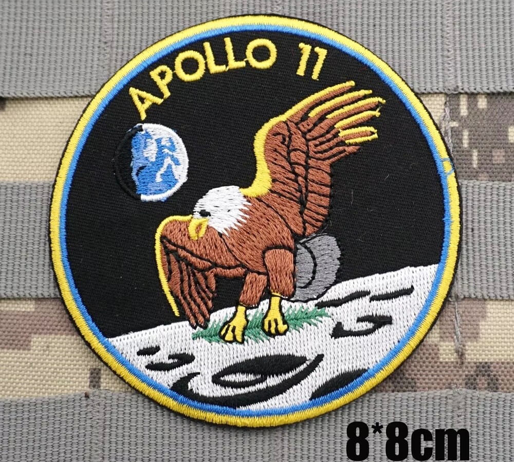 NASA APOLLO 11 (ARMSTRONG-ALDRIN-COLLINS) EMBROIDERED IRON-ON PATCH...STUNNING