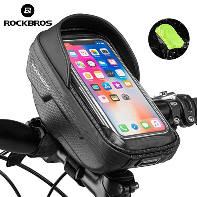 ROCKBROS Bicycle Top Tube Bag Cycling Hard Shell Front Bag Handlebar Pouch Bag