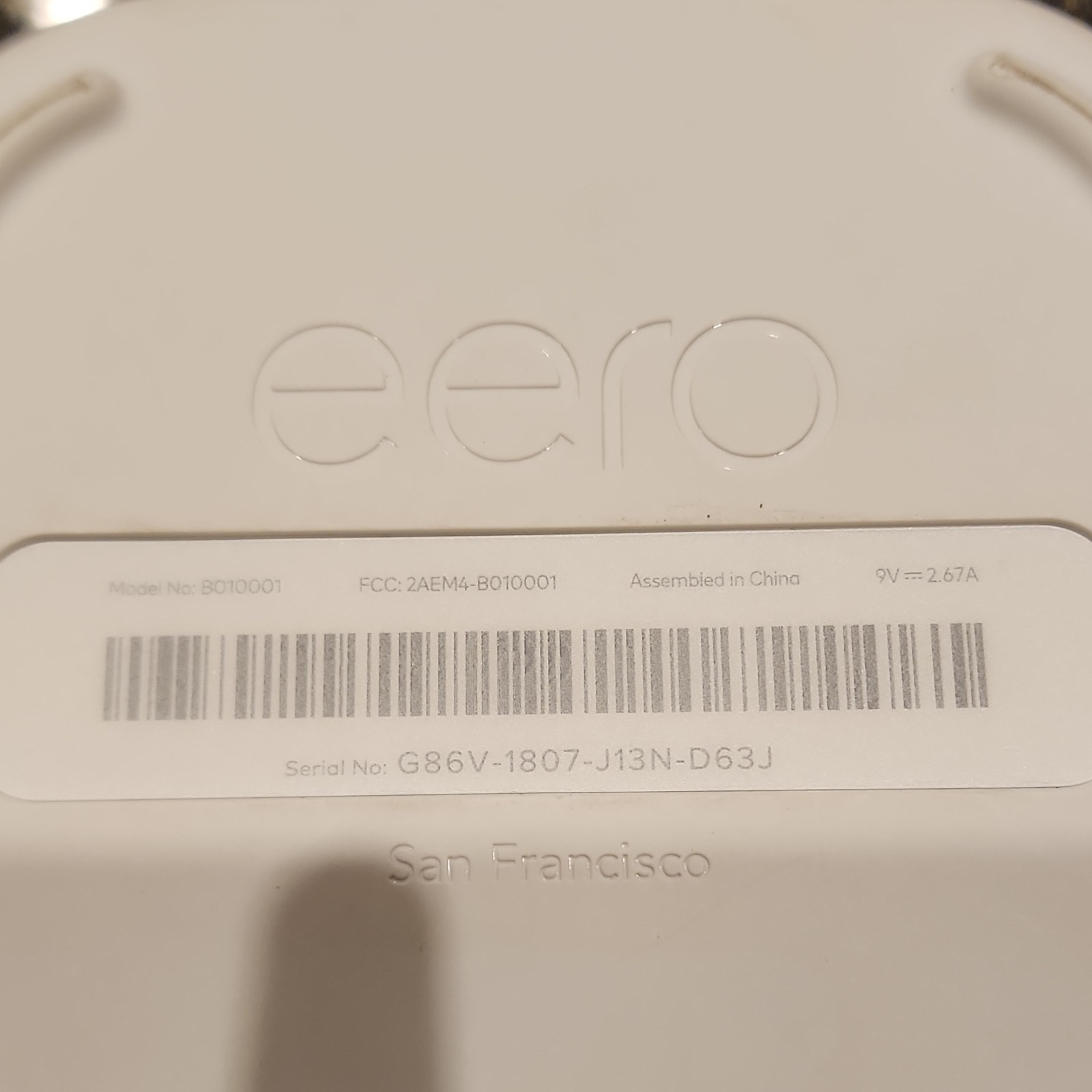 Set of 3 Eero B010001 Mesh Wireless-Wi-Fi 802.11ac Access Point White