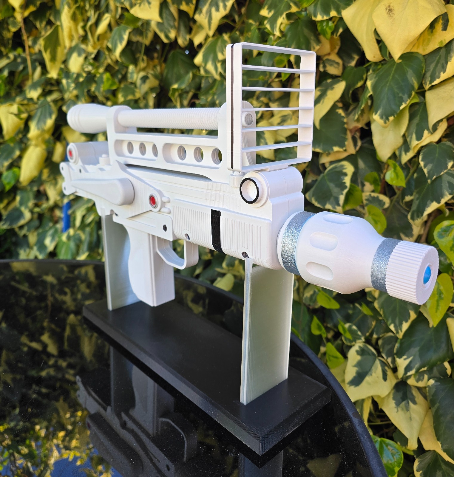 Moonraker Laser Style Sci-Fi Prop Full-Size White Edition - 3D Printed Fan-Made