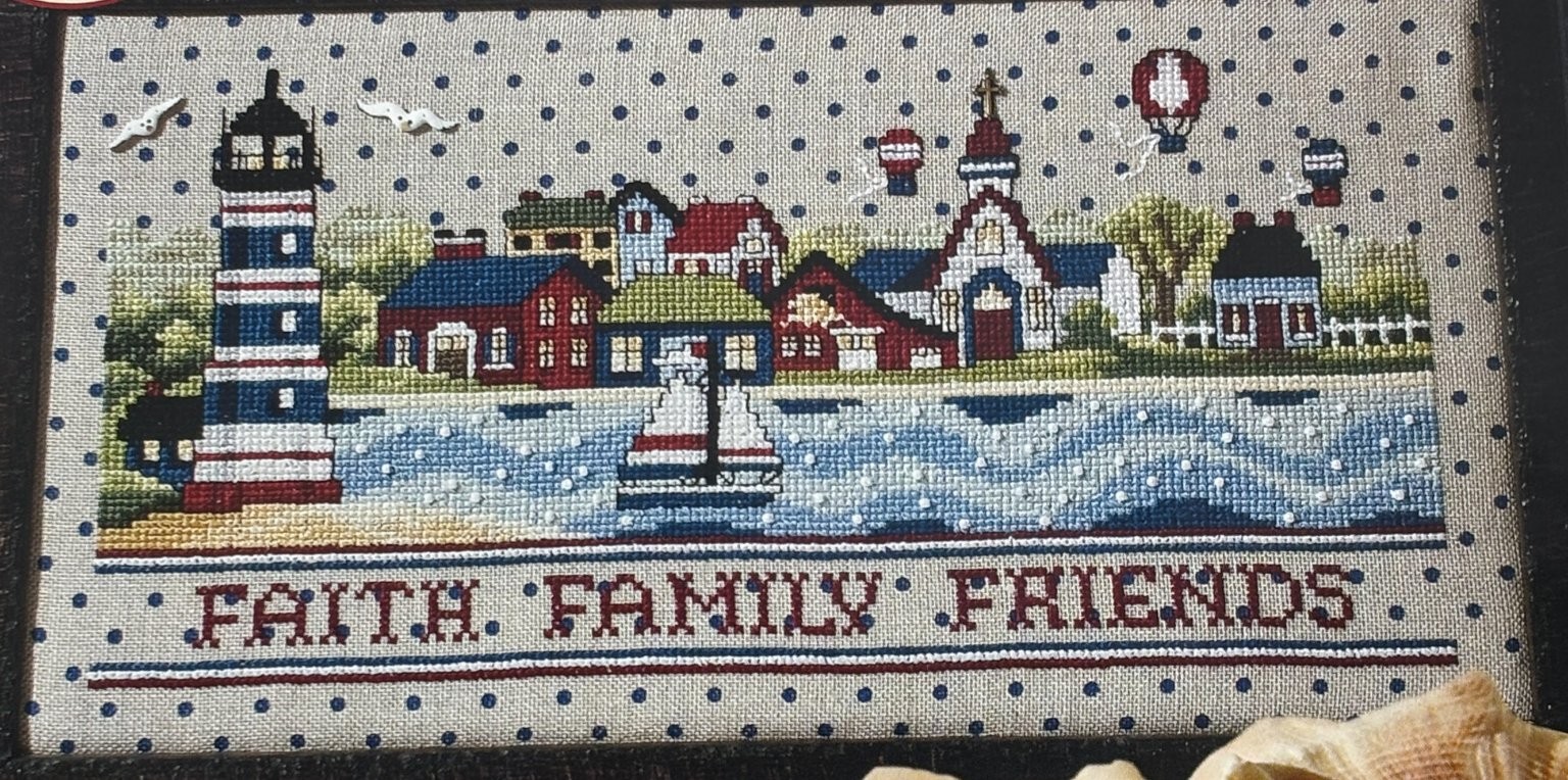 Seaside Faith Family Friends Counted Cross Stitch Pattern Magazine Pages